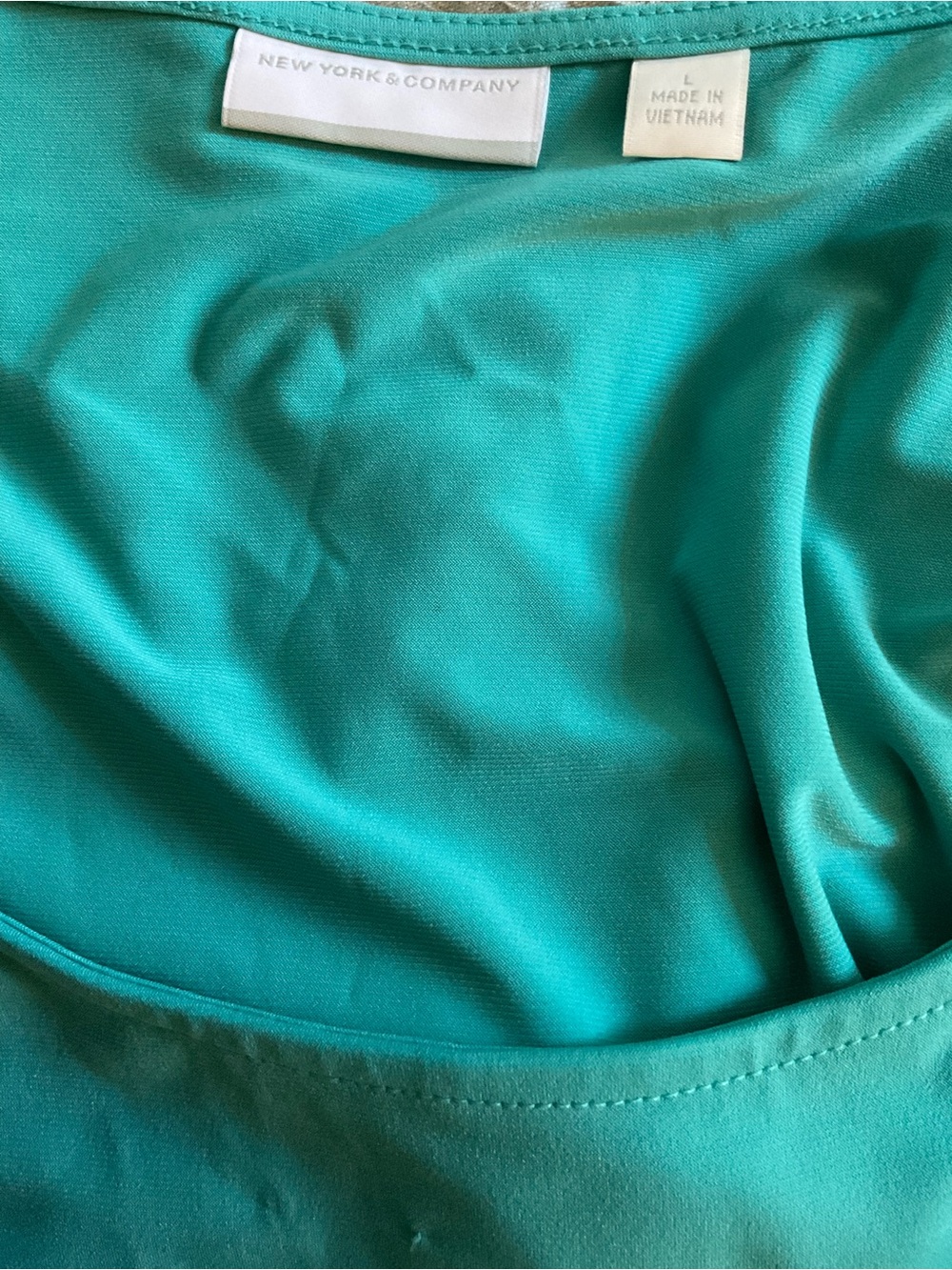 New York & Company Turquoise Sleeveless Shift Dress - Picture 6 of 7